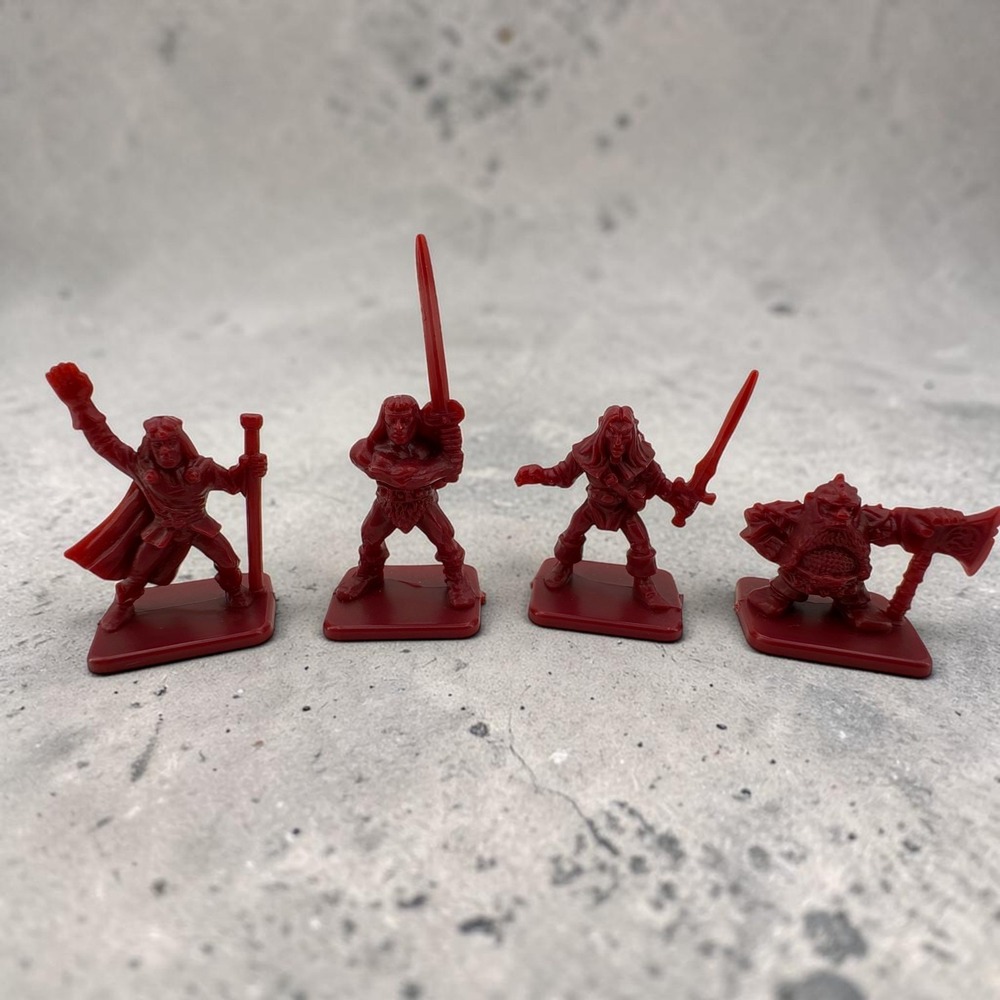 Vintage Hero Quest 1989-90 Replacement Figures ONLY Barbarian Dwarf Wizard & Elf